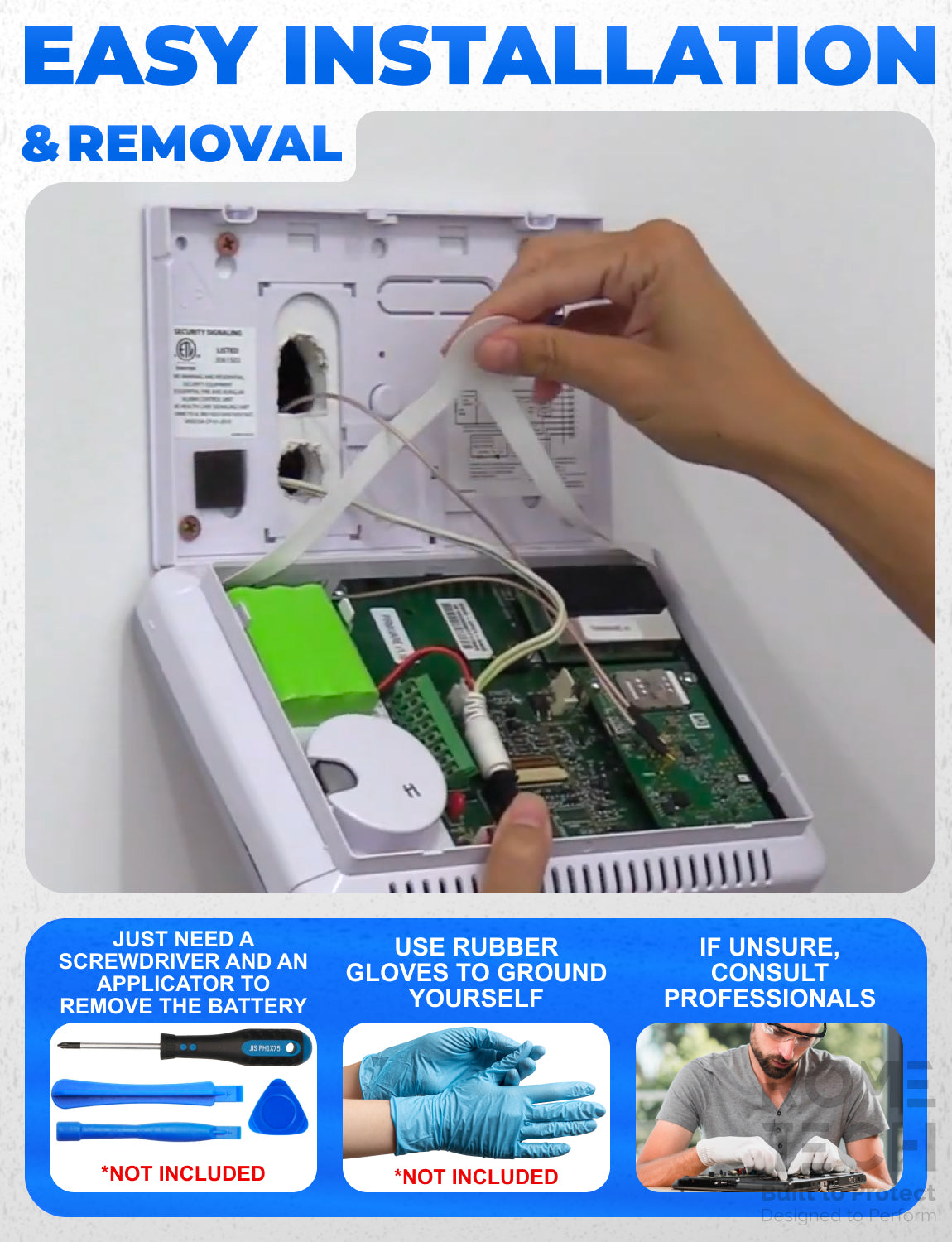 Replacement Battery for 2GIG GO!Control GC2 Panels Wireless Alarm Reporting System (2GIG-CTRL2, 2GIG-CP2 GCKIT311)