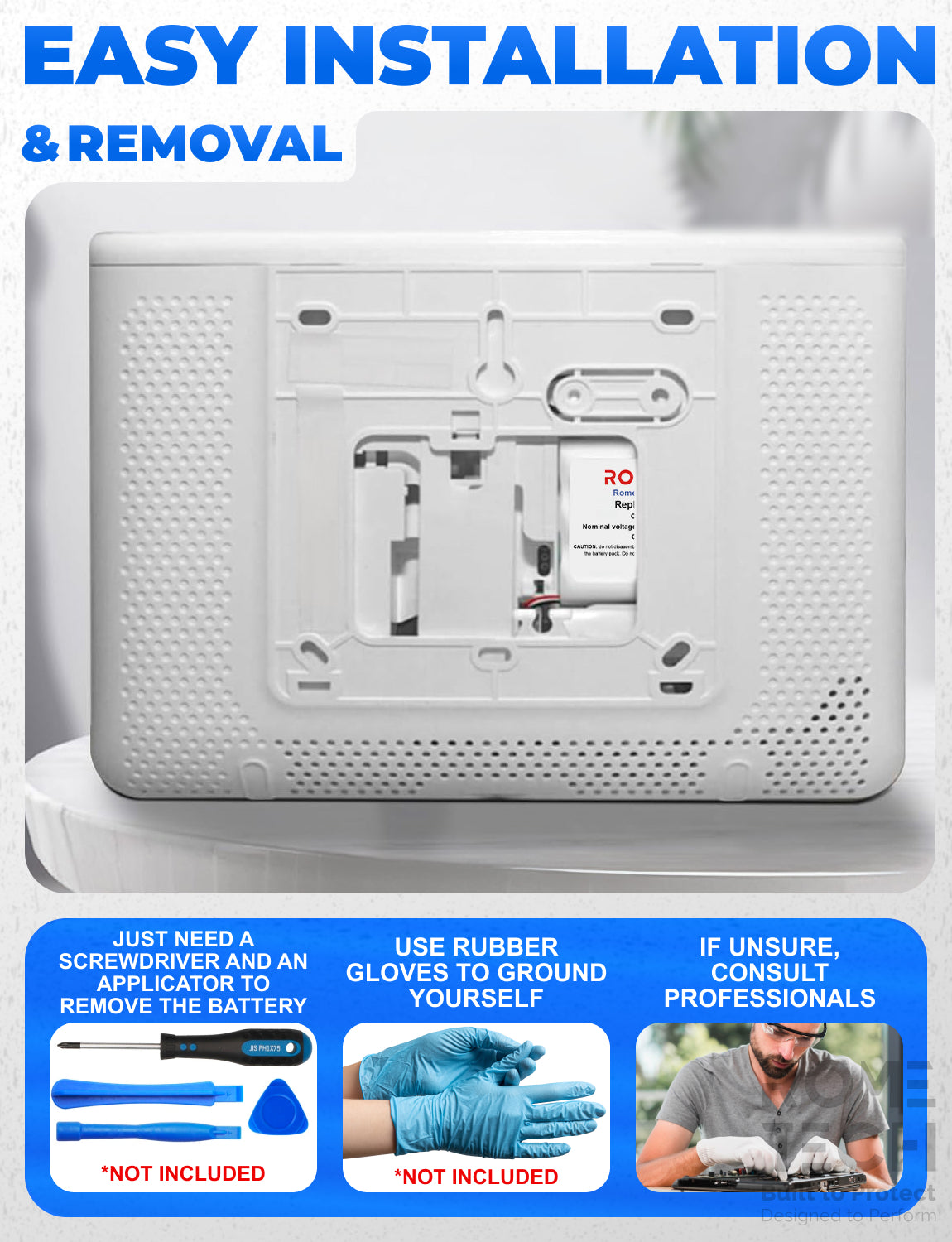 Replacement Battery for ADT Command Smart Security Panel (ADT5AIO-1, ADT5AIO-2, ADT5AIO-3)