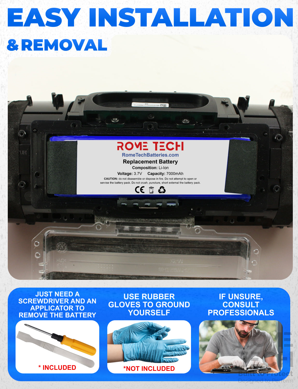 Replacement Battery for JBL Charge 3 Set