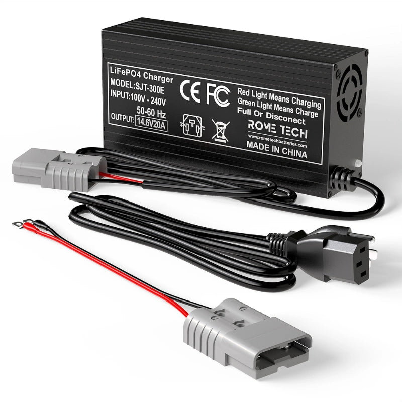 Tech 01 14.6V 20A LiFePO4 Battery Charger Fast Charging for Lithium Battery ...