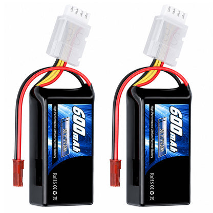 Replacement Battery with JST Plug for FPV, Racing Drone, Quadcopter, Helicopter, Airplane, RC Boat, RC Car and other RC Models