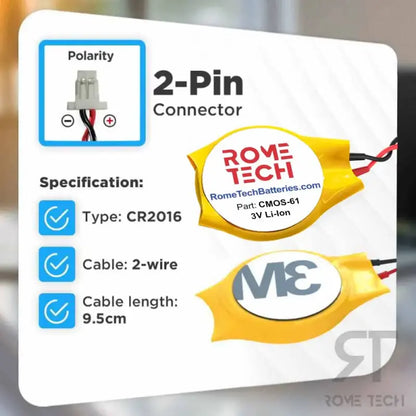 RTC CMOS Battery for Compaq Evo NC6120