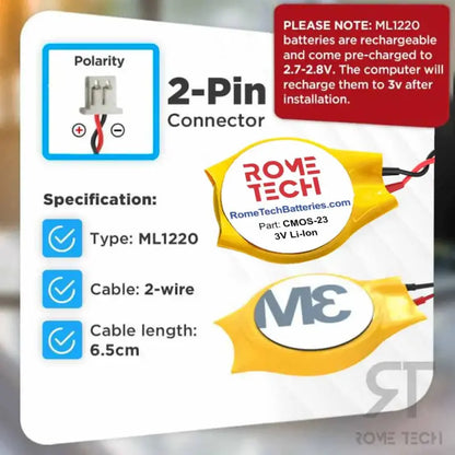 RTC CMOS Battery for ASUS PX401