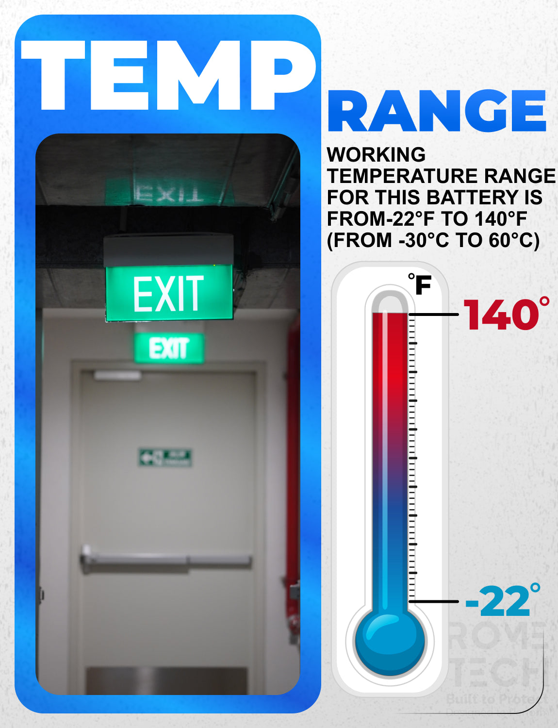 Battery Replacement for Emergency Light Exit Sign Battery
