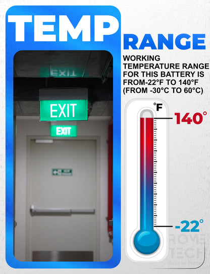 Battery Replacement for Emergency Light Exit Sign Battery