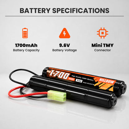 Replacement Nunchuck Battery for AEG Airsoft Gun
