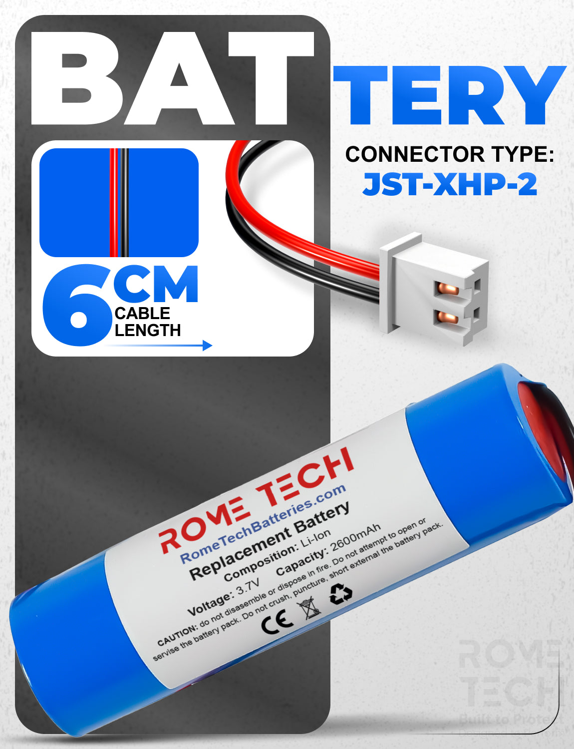 Replacement Battery for CROOVE Rechargeable Voice Amplifier