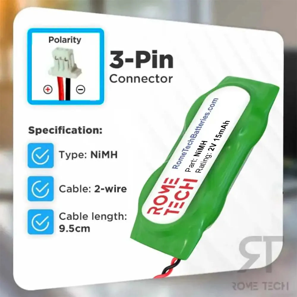 Replacement RTC CMOS Battery for Varta (Part Number) S043A 2/V15H