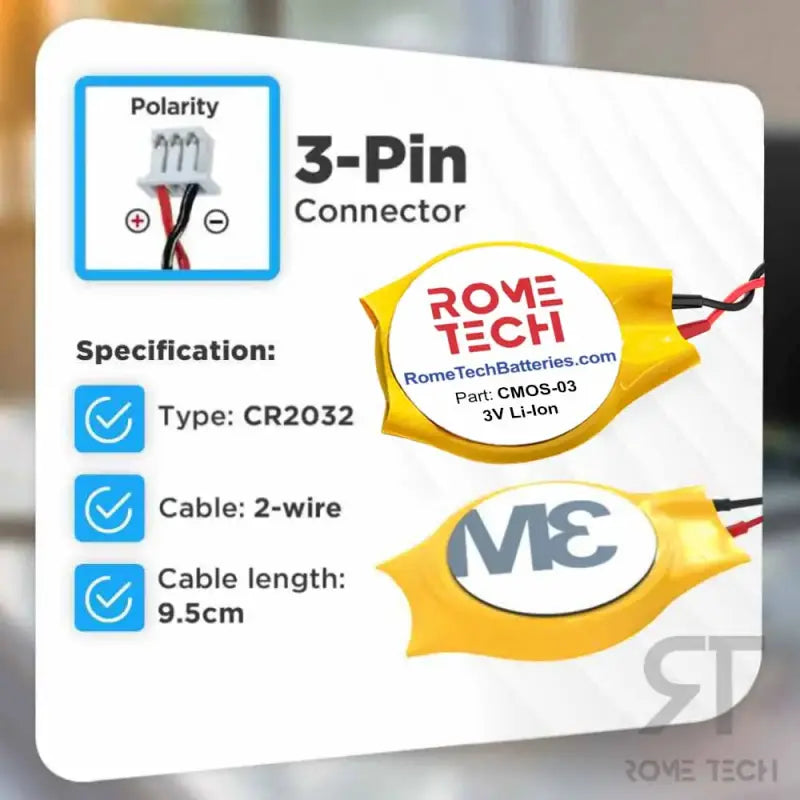 RTC CMOS Battery for Acer TravelMate 372TCi