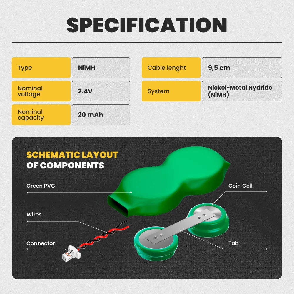 RTC CMOS Battery for Toshiba Tecra R630