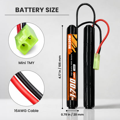Replacement Nunchuck Battery for AEG Airsoft Gun