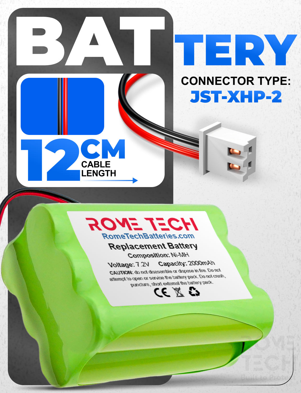 Replacement Battery for 2GIG GO!Control GC2 Panels Wireless Alarm Reporting System (2GIG-CTRL2, 2GIG-CP2 GCKIT311)