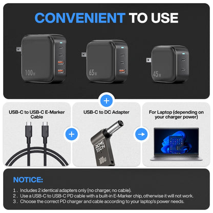 Female USB Type-C to Male 5.5 x 2.1 mm Charging Adapter for your Laptop