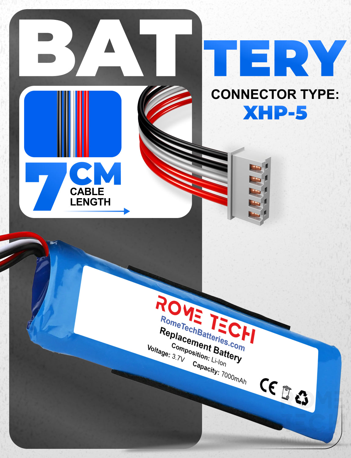Replacement Battery for JBL Charge 3 Set