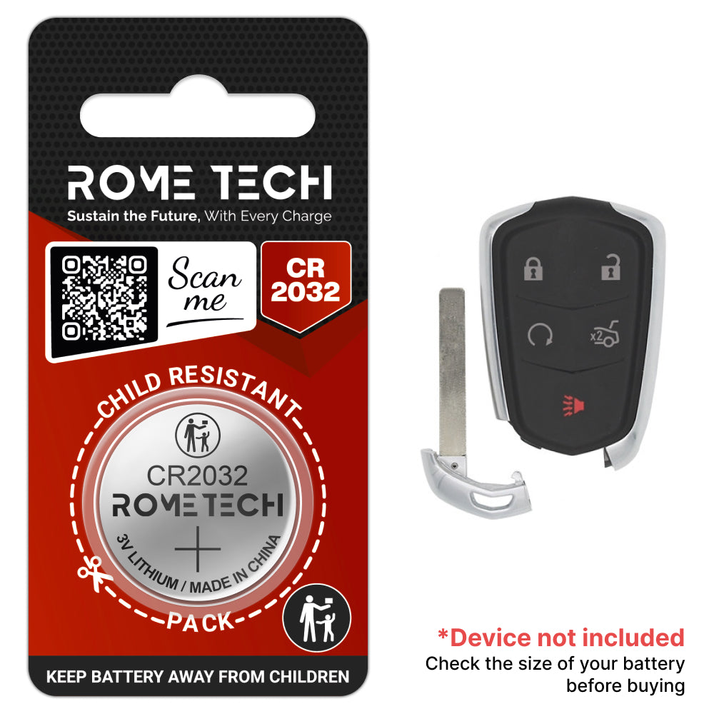 Replacement Battery for Key Fob - Cadillac ATS 2015-2019