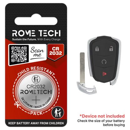 Replacement Battery for Key Fob - Cadillac XT4 2019-2021