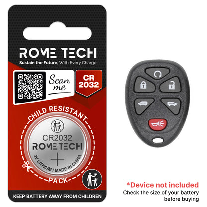 Replacement Battery for Key Fob - Chevrolet HHR 2006-2011