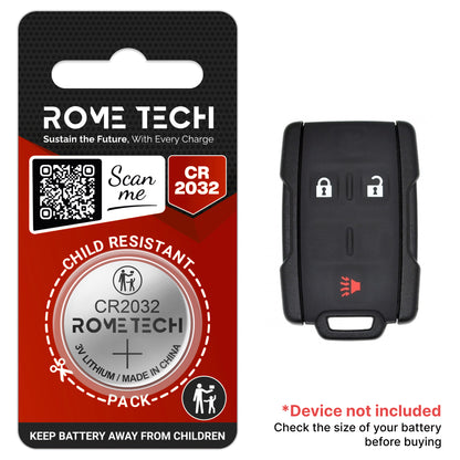 Replacement Battery for Key Fob - Chevrolet Suburban 2014-2018