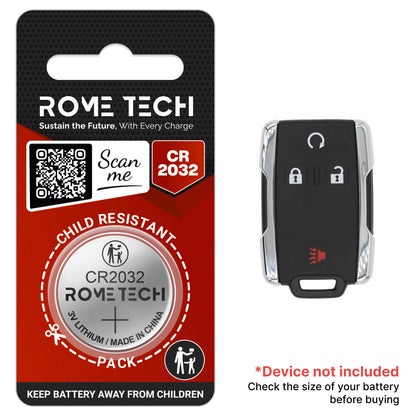 Replacement Battery for Key Fob - Chevrolet Silverado 2014-2020