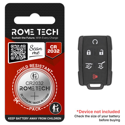 Replacement Battery for Key Fob - Chevrolet Tahoe 2015-2020