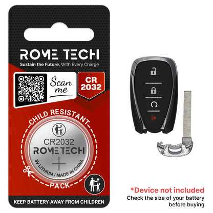 Replacement Battery for Key Fob - Chevrolet Trax 2017-2022, 2024