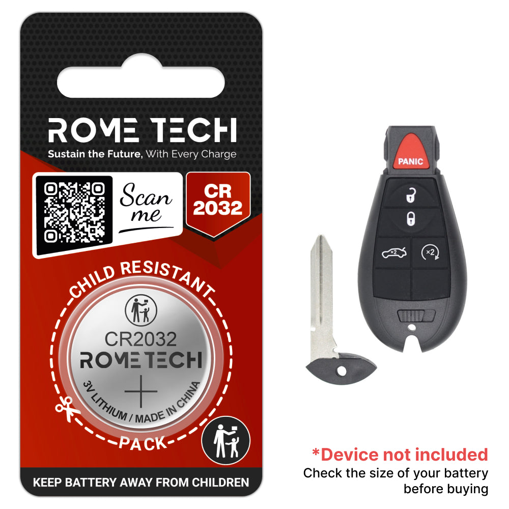 Replacement Battery for Key Fob - Dodge Charger 2008-2013