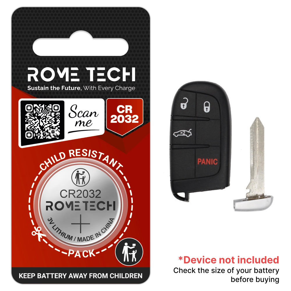 Replacement Battery for Key Fob - Dodge Challenger SRT 2015-2023