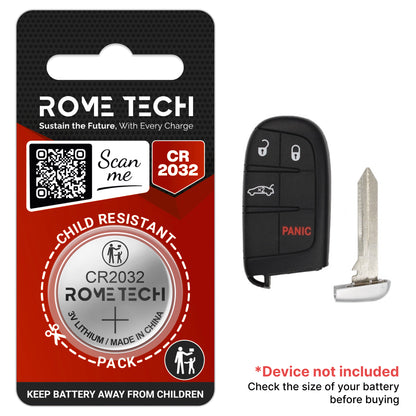 Replacement Battery for Key Fob - Dodge Challenger SRT 2015-2023