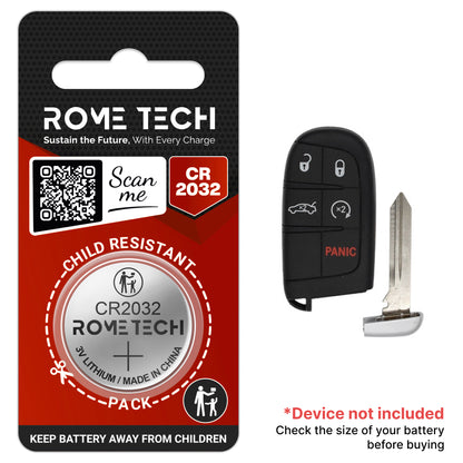 Replacement Battery for Key Fob - Dodge Charger 2011-2023