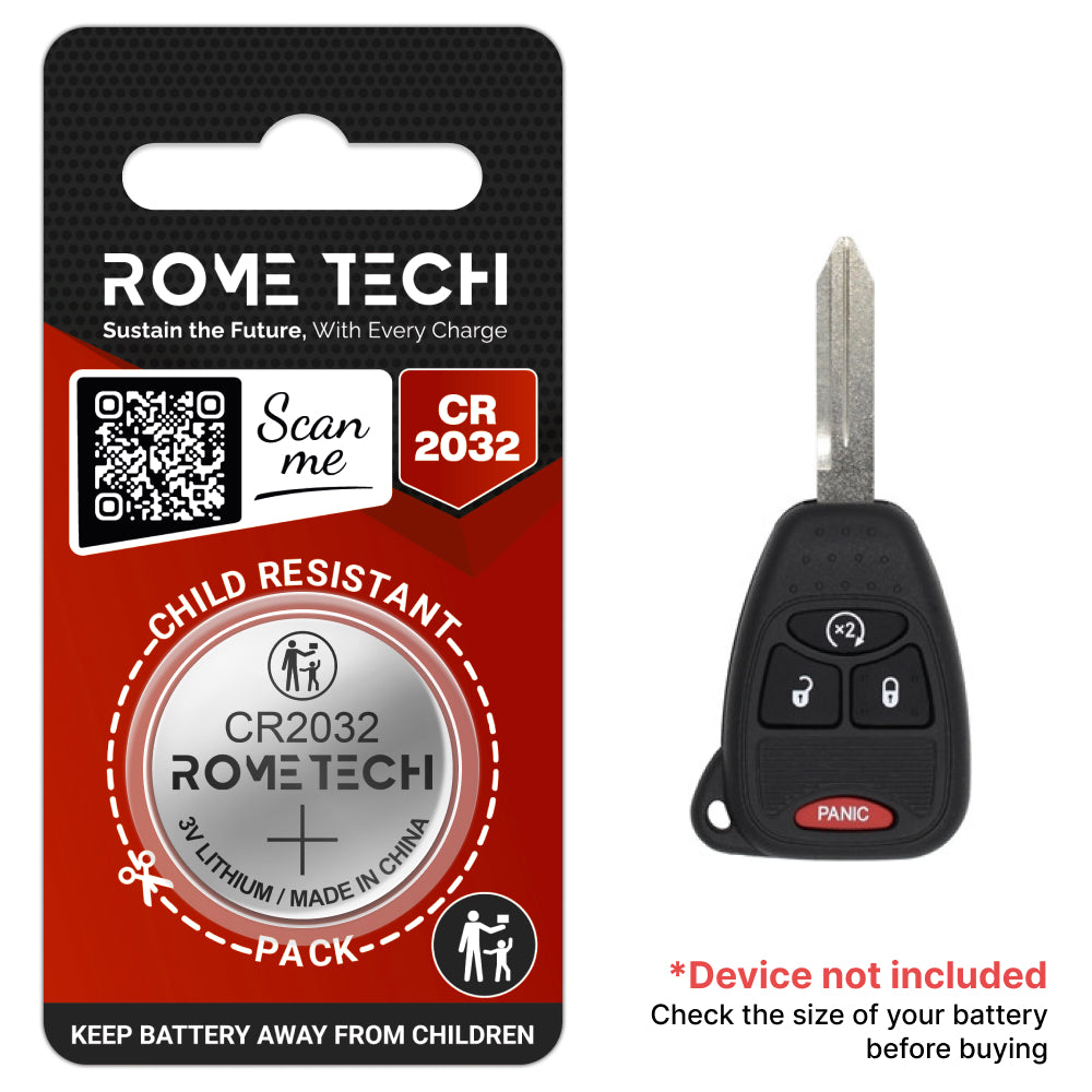 Replacement Battery for Key Fob - Dodge Durango 2009