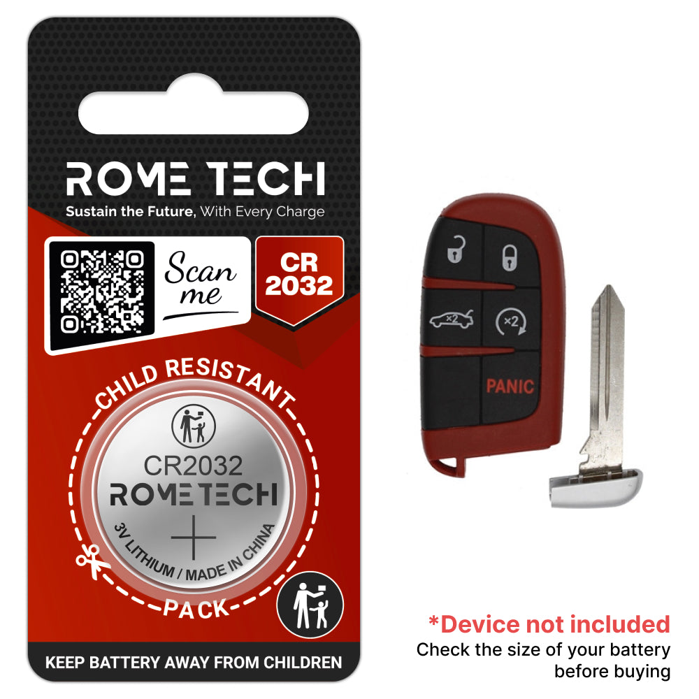 Replacement Battery for Key Fob - Dodge Challenger SRT Redeye 2019-2022