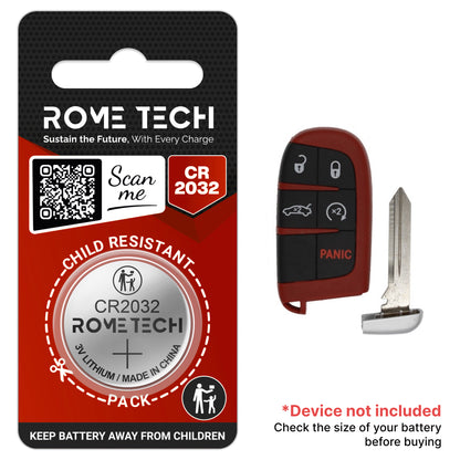 Replacement Battery for Key Fob - Dodge Challenger SRT Redeye 2019-2022