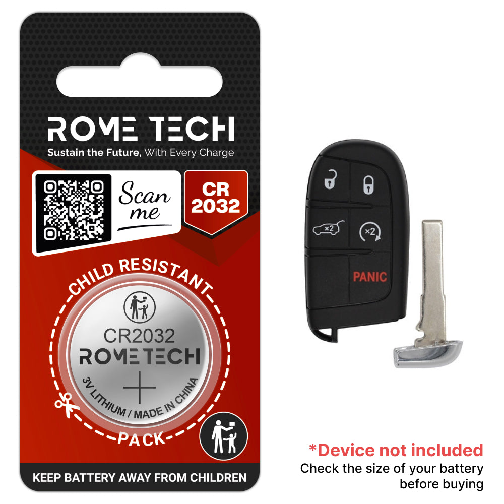 Replacement Battery for Key Fob - Dodge Dodge Durango SRT 2018-2024