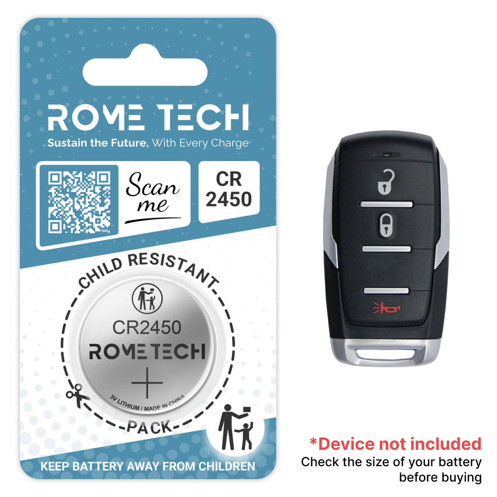 Replacement Battery for Key Fob - RAM 1500 Limited Longhorn 2019-2024