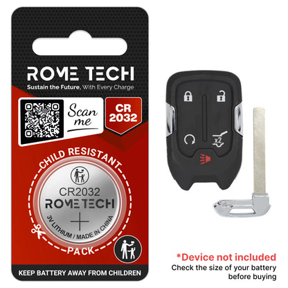 Replacement Battery for Key Fob - GMC Acadia 2015-2023