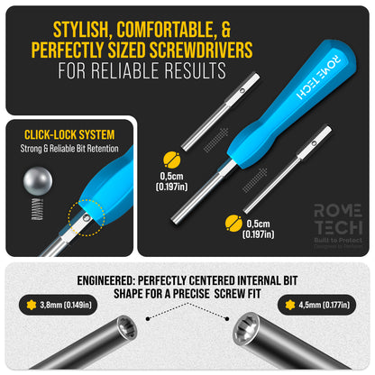 Gamebit Screwdriver 3.8mm 4.5mm & Tri-Wing Screwdriver Gameboy Set