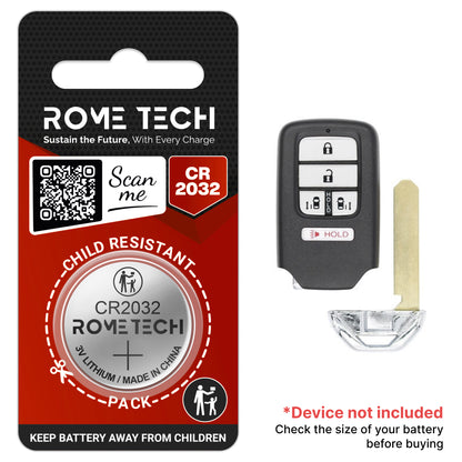 Replacement Battery for Key Fob - Honda Odyssey 2014-2017