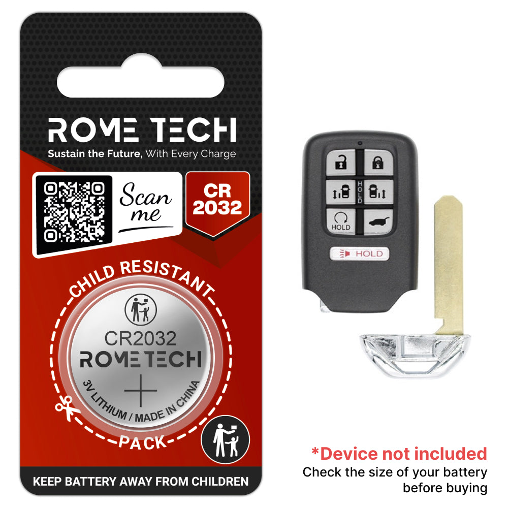 Replacement Battery for Key Fob - Honda Odyssey 2018-2023