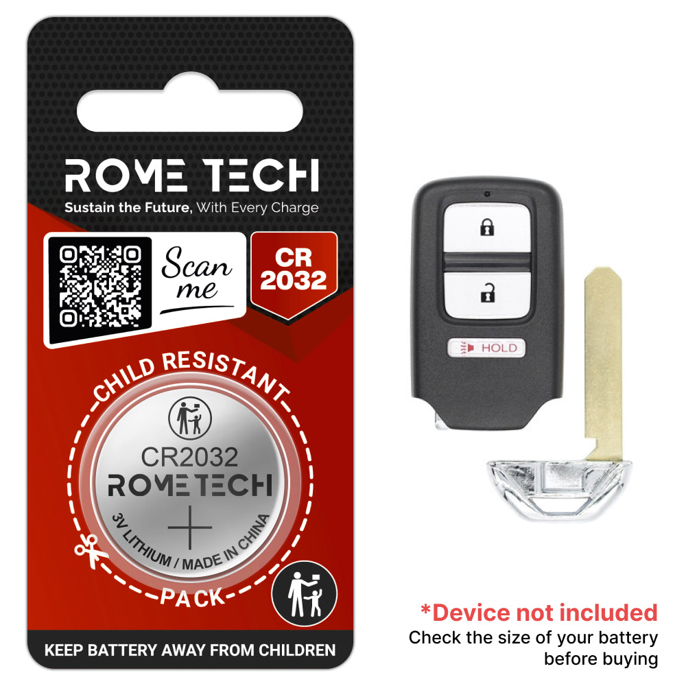Replacement Battery for Key Fob - Honda Crosstour 2013-2015