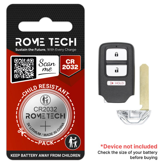 Replacement Battery for Key Fob - Honda Crosstour 2013-2015