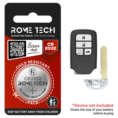 Replacement Battery for Key Fob - Honda Civic 2016-2018