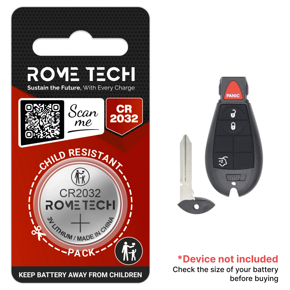 Replacement Battery for Key Fob - Jeep Grand Cherokee 2008-2013