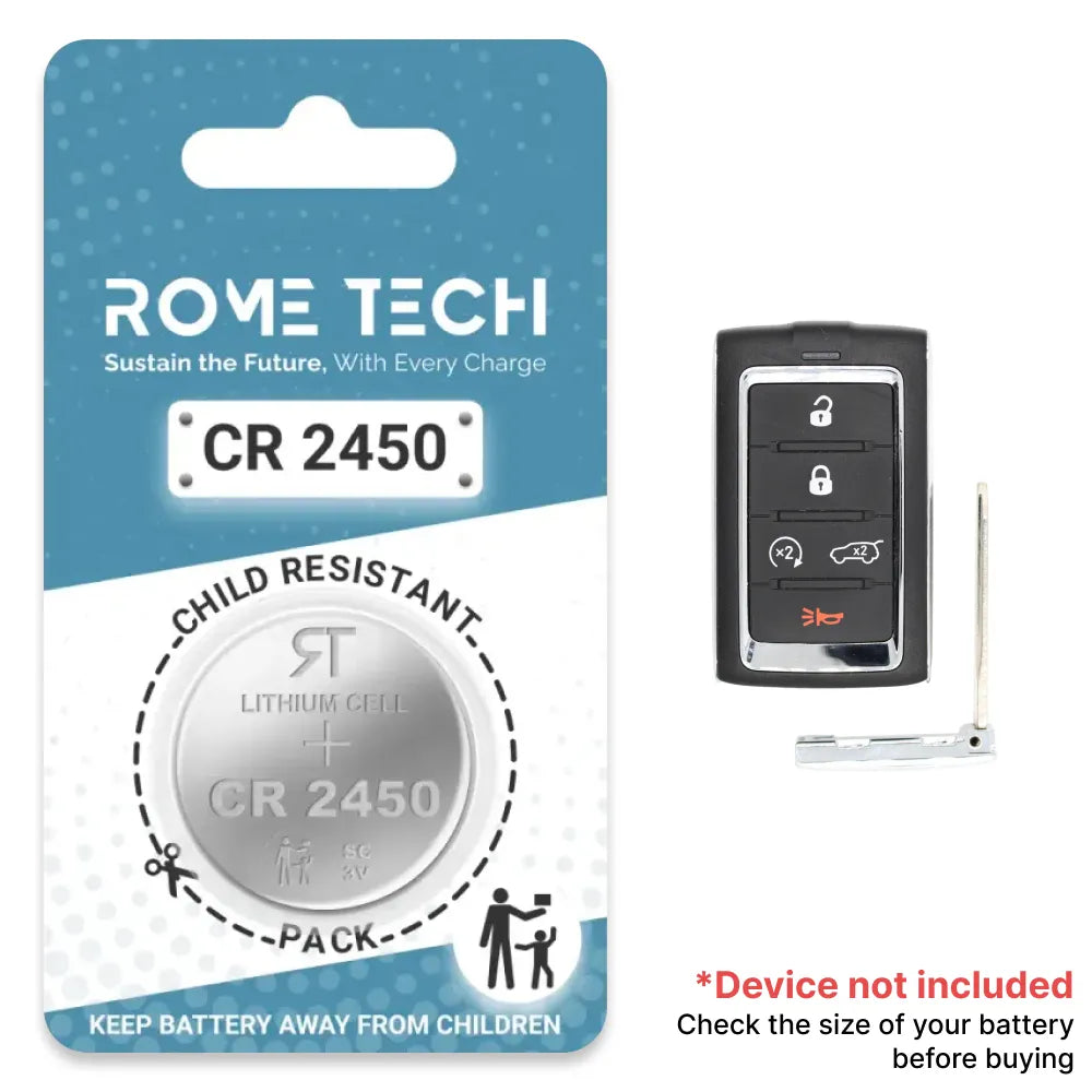 Replacement Battery for Key Fob - Jeep Wagoneer 2022-2023