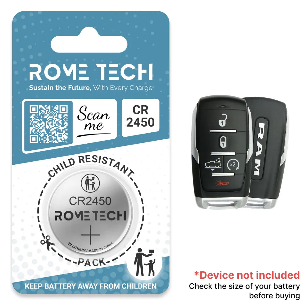 Replacement Battery for Key Fob - RAM 1500 Limited 2019-2024