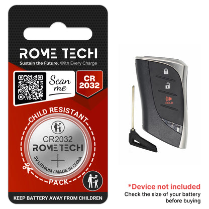 Replacement Battery for Key Fob - Lexus UX 250h 2019