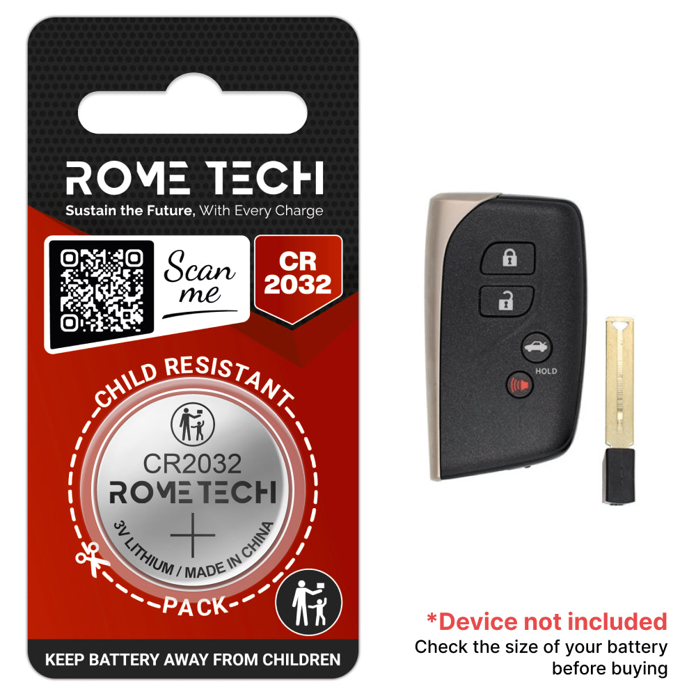 Replacement Battery for Key Fob - Lexus LS 460 2013-2017