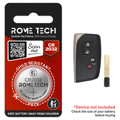 Replacement Battery for Key Fob - Lexus LS 600h 2013-2016