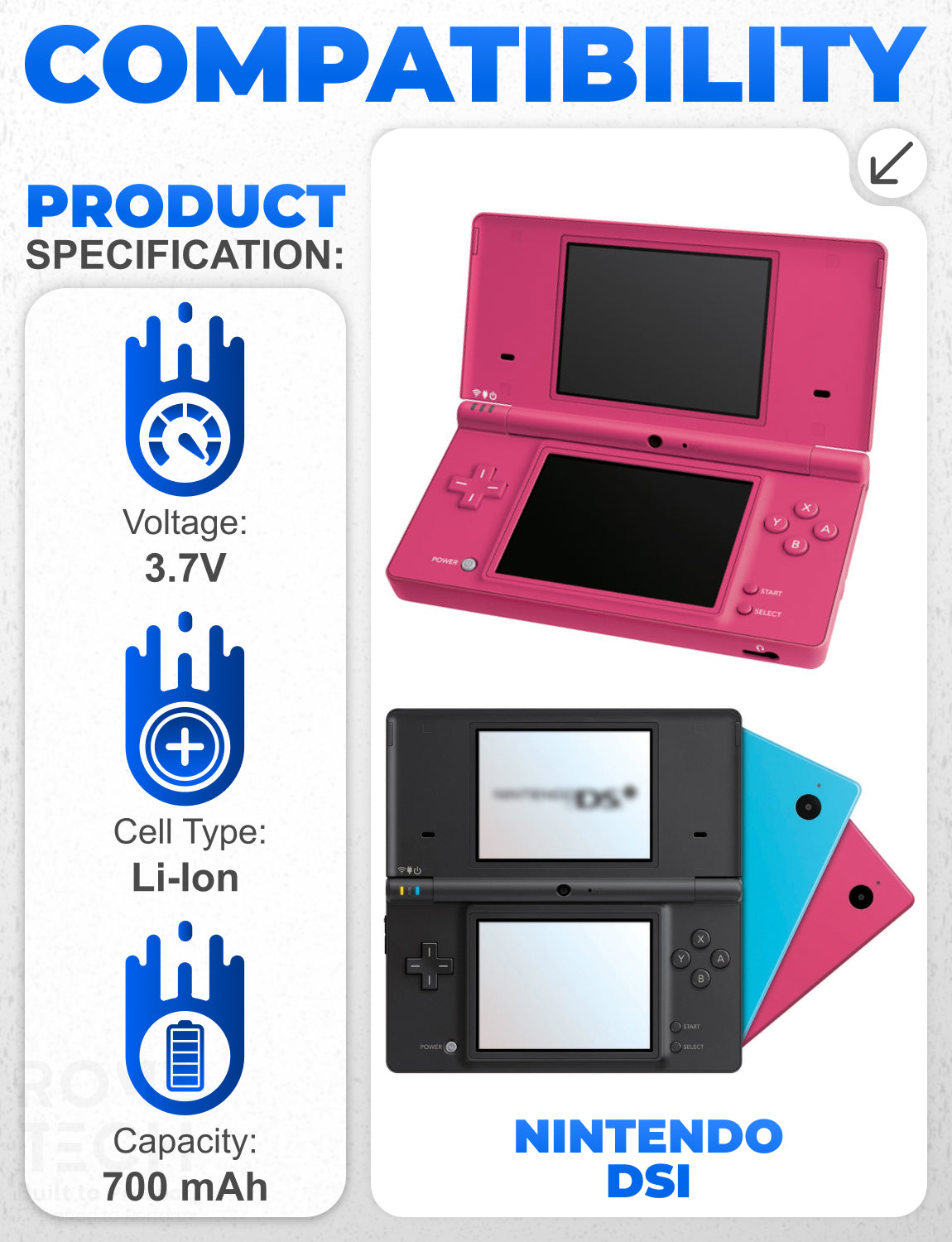 Replacement Battery for Nintendo DSi Portable Game Console