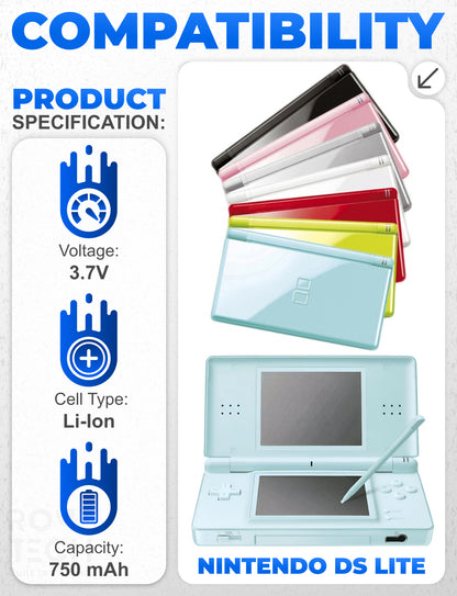 Replacement Battery for Nintendo DS Lite (NDSL)