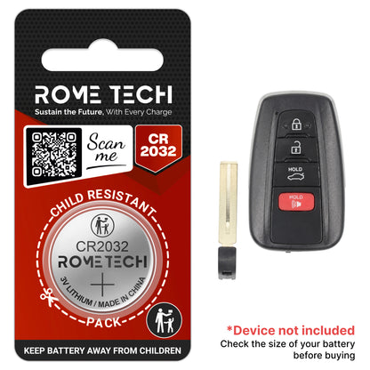 Replacement Battery for Key Fob - Toyota Avalon 2019